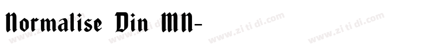 Normalise Din MN字体转换